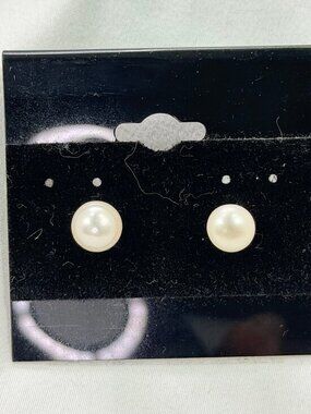 Hand Crafted Classic White Pearl Earrings